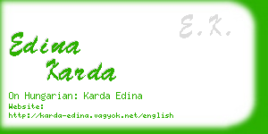 edina karda business card